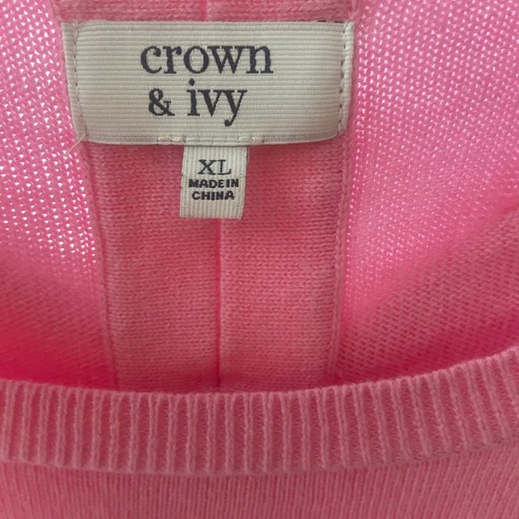 Crown and Ivy Pink Sweater - Picture 4 of 7